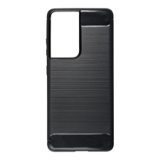 Samsung Carbon Fiber Samsung G998 Galaxy S21 Ultra fekete szilikon tok tok és táska