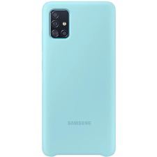 Samsung EF-PA515T Silicone Cover Samsung Galaxy A51 kék tok és táska