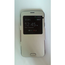 Samsung G900F Galaxy S5 ezüst Armor ablakos könyvtok tok és táska