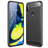  Samsung Galaxy A11 Telefontok - Carbon Fiber fekete szilikon tok