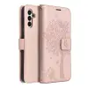  Samsung Galaxy A13 5G Telefontok - MEZZO fa mintás rose gold mágneses szilikon keretes könyvtok