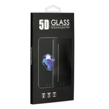  Samsung Galaxy A21 előlapi üvegfólia, edzett, hajlított, fekete keret, 9H, SM-A215, 5D Full Glue mobiltelefon kellék