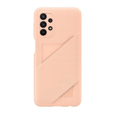 Samsung Galaxy A23 5G SM-A236U, Szilikon tok, kártyatartóval, barack, gyári tok és táska