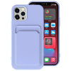  Samsung Galaxy A24 4G SM-A245F, Szilikon tok, kártyatartóval, Wooze Card Slot, lila