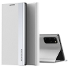  Samsung Galaxy A25 5G SM-A256B, Oldalra nyíló tok, stand, Wooze Silver Line, világosszürke