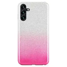 Samsung Galaxy A26 5G telefontok - Ezüst / pink Shiny tok tok és táska