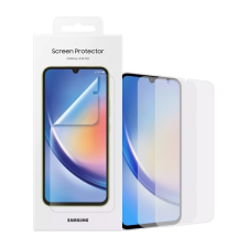 Samsung Galaxy A34 5G (SM-A346) képernyővédő fólia (2db, törlőkendő + segédkeret, átlátszó) mobiltelefon kellék