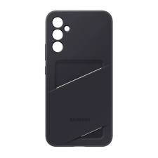 Samsung Galaxy A34 5G SM-A346B, Szilikon tok, kártyatartóval, fekete, gyári (G137153) tok és táska