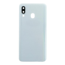 Samsung Galaxy A40 gyári készülék hátlap, bontott, kamera lencsével, fehér, SM-A405 tok és táska