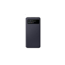 Samsung Galaxy A42 LED View Cover, gyári flip tok, fekete, EF-EA426PBE tok és táska
