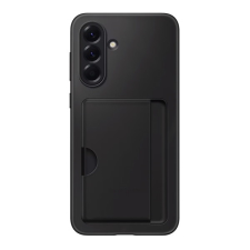Samsung Galaxy A56 5G (SM-A566) szilikon telefonvédő (kártyazseb) fekete mobiltelefon kellék
