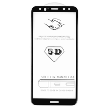  Samsung Galaxy A70 / A70s SM-A705F / A707F, Kijelzővédő fólia, ütésálló fólia (az íves részre is!), Tempered Glass (edzett üveg), fekete mobiltelefon kellék