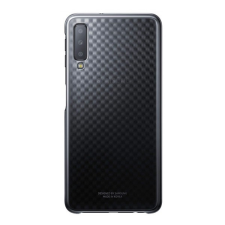 Samsung Galaxy A7 (2018) SM-A750F műanyag telefonvédő (ultravékony, gyémánt minta) fekete tok és táska