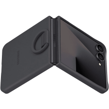 Samsung Galaxy Flip7 Szilikon tok gyűrűvel, fekete (EF-PF766TBEGWW) tok és táska
