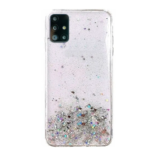  Samsung Galaxy M51 Telefontok - ezüst csillámos átlátszó hátlap tok tok és táska