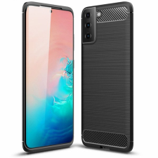  Samsung Galaxy S21+ (S21 Plus) Telefontok - Forcell CARBON fekete szilikon tok tok és táska
