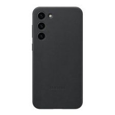 Samsung Galaxy S23+ Leather Cover, gyári bőr tok, fekete, EF-VS916LB tok és táska