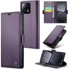  Samsung Galaxy S24 Plus SM-S926, Oldalra nyíló tok, stand, kártyatartóval, RFID technológiával, Wooze CaseME, lila tok és táska