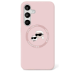  Samsung Galaxy S25 telefontok - Karl Lagerfeld és Choupette - pink hátlap tok