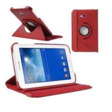  Samsung Galaxy Tab 3 Lite 7.0 SM-T110, mappa tok, elforgatható (360°) piros tablet tok