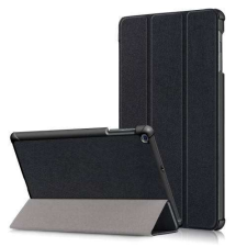 SAMSUNG Galaxy Tab A 10.1 Wi-Fi (2019) (SM-T510), Galaxy Tab A 10.1 LTE (2019) (SM-T515), Tablet tok, Trifold flip, Fekete tablet tok
