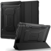  Samsung Galaxy Tab S9 FE (10.9) / Tab S10 FE (10.9) SM-X510 / X516B / X520 / X526, mappa tok, közepesen ütésálló, Spigen Rugged Armor Pro, fekete