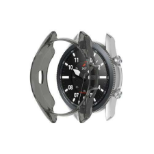  SAMSUNG Galaxy Watch3 45mm (SM-R845F), Okosóra szilikontok, Áttetsző Fekete okosóra kellék