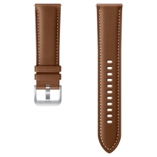 Samsung Galaxy Watch3 varrott bőrszíj 22mm M/L barna okosóra kellék