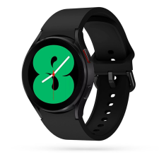  Samsung Galaxy Watch6 / Watch6 Classic okosóra szíj - fekete szilikon szíj okosóra kellék