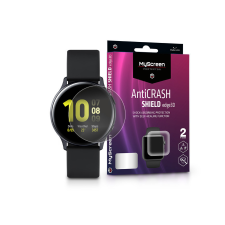  Samsung Galaxy Watch Active 2 (40 mm) ütésálló képernyővédő fólia - MyScreen Protector AntiCrash Shield Edge3D - 2 db/csomag - transparent okosóra kellék