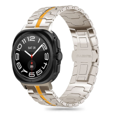 Samsung Galaxy Watch Ultra (47mm) okosóra fémszíj - titánium/narancs fémszíj okosóra kellék