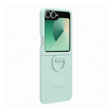 Samsung Galaxy Z Flip6 SM-F741B, Szilikon tok, telefongyűrű, menta, gyári tok és táska