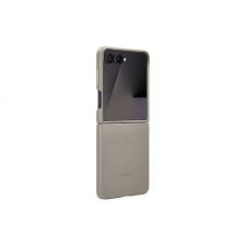 Samsung Galaxy Z Flip7 taupe (szürkésbarna) vegán bőr tok tok és táska