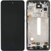 Samsung GH82-25524A Gyári Samsung Galaxy A52 / A52 5G / A52s 5G OLED kijelző érintővel Fekete kerettel előlap