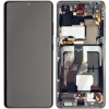 Samsung GH82-26036B Gyári Samsung Galaxy S21 Ultra AMOLED kijelző érintővel Fekete kerettel előlap (Phantom black)