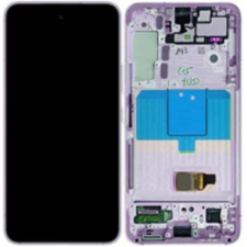 Samsung GH82 Gyári Samsung Galaxy S22 5G OLED kijelző érintővel Lila kerettel előlap mobiltelefon, tablet alkatrész