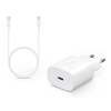 Samsung hálózati töltő type-c aljzat (5v/3a, 25w, pd gyorstöltő + ep-dg980bwe type-c kábel) fehér