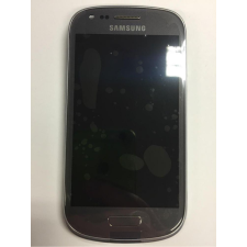 Samsung I8200 Galaxy S3 Mini VE szürke gyári LCD+érintőpanel kerettel mobiltelefon, tablet alkatrész