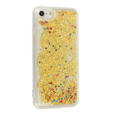 Samsung J400 Galaxy J4 2018, Szilikon tok, Liquid (Csillámos), arany tok és táska