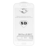 Samsung J530 J5 2017, Kijelzővédő fólia, (ütésálló) Full Glue 5D, fehér