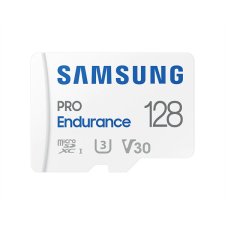 Samsung Memóriakártya, PRO Endurance microSD kártya 128 GB, CLASS 10, UHS-I (SDR104), + SD Adapter, R100/W40 memóriakártya