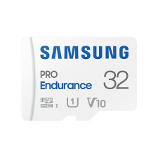 Samsung Memóriakártya, PRO Endurance microSD kártya 32GB, CLASS 10, UHS-I (SDR104), + SD Adapter, R100/W30 memóriakártya