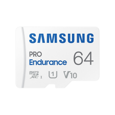 Samsung Memóriakártya, PRO Endurance microSD kártya 64GB, CLASS 10, UHS-I (SDR104), + SD Adapter, R100/W30 memóriakártya