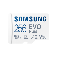 Samsung MicroSD kártya - 256GB MB-MC256SA/EU (EVO PLUS, microSDXC, UHS-I, R160, adapter, 256GB) memóriakártya