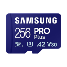 Samsung MicroSD kártya - 256GB MB-MD256SB/WW (PRO PLUS kártyaolvasóval, R180/W130, 256GB) memóriakártya