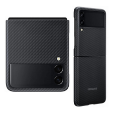 Samsung műanyag telefonvédő (kevlár borítás) FEKETE Samsung Galaxy Z Flip3 5G (SM-F711) tok és táska