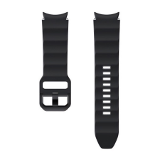Samsung pótszíj (egyedi méret, S / M méret, szilikon, állítható, izzadságálló, SPORT, 3D minta) FEKETE Samsung Galaxy Watch 4 40 mm (SM-R860), Samsung Galaxy Watch 4 Classic 42 mm (SM-R880), okosóra kellék