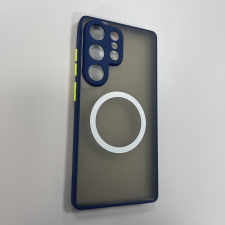  Samsung S25 Ultra mágneses műanyag tok, kék,zöld tok és táska