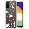 Samsung Samsung Galaxy A03s Telefontok - Forcell Christmas cat átlátszó mintás szilikon hátlap tok