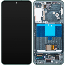Samsung SM-S901 Galaxy S22 (2022) fehér gyári LCD kijelző érintővel és kerettel mobiltelefon, tablet alkatrész